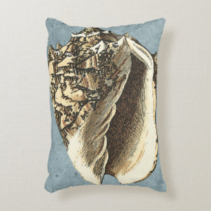 Stonewashed Conch Shell Accent Pillow