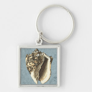 Stonewashed Conch Shell Keychain
