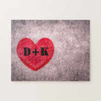 Stonewashed Heart Monogram Personalize