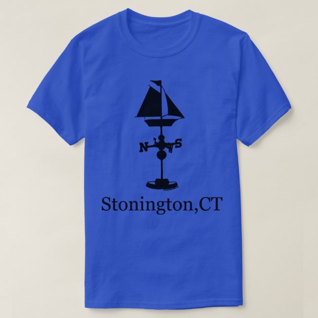 Stonington CT Navire Météo Vane TShirt (Design devant)
