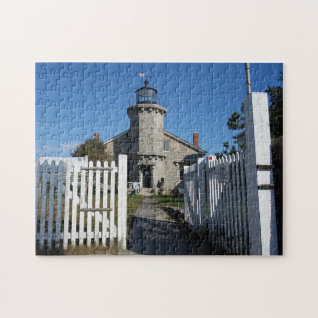 Stonington Harbour Lighthouse Connecticut Jigsaw Puzzle (Horizontal)