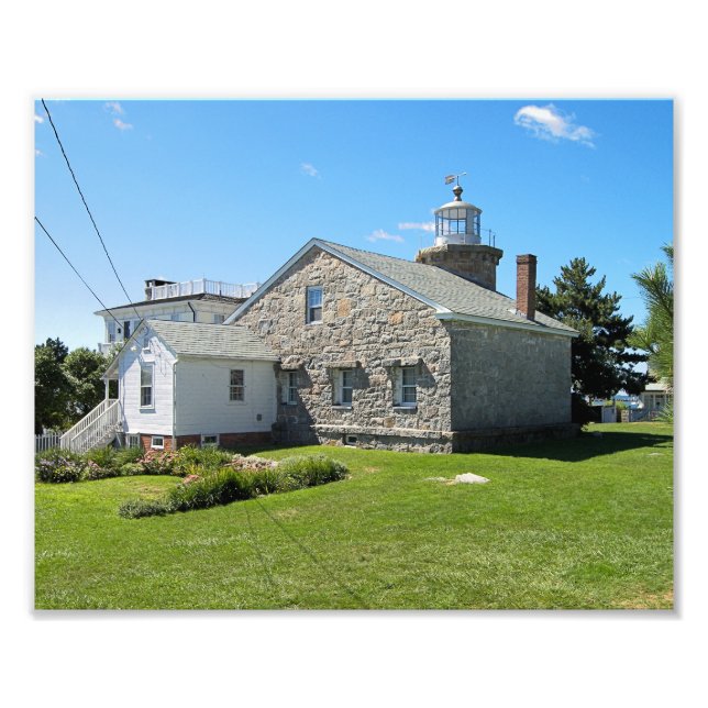 Stonington Harbour Lighthouse, Connecticut Photo Print (Front)