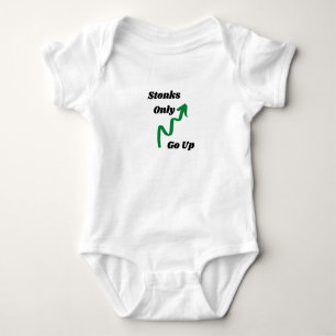 Stonks Only Go Up   Baby Bodysuit