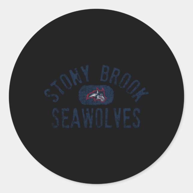 Stony Brook Seawolves Week Classic Round Sticker (Front)