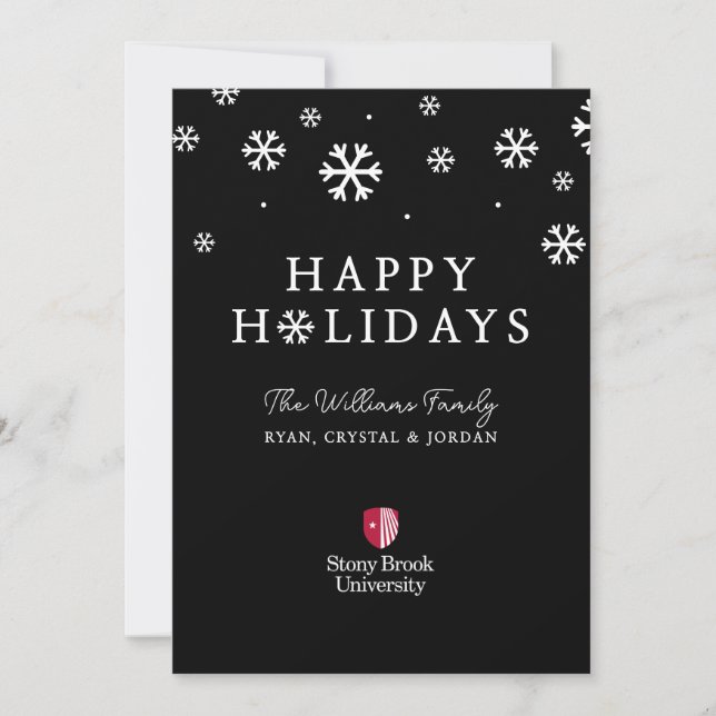 Stony Brook University | Wordmark Holiday Card (Front)