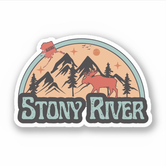 Stony River, Alaska Sticker (Front)