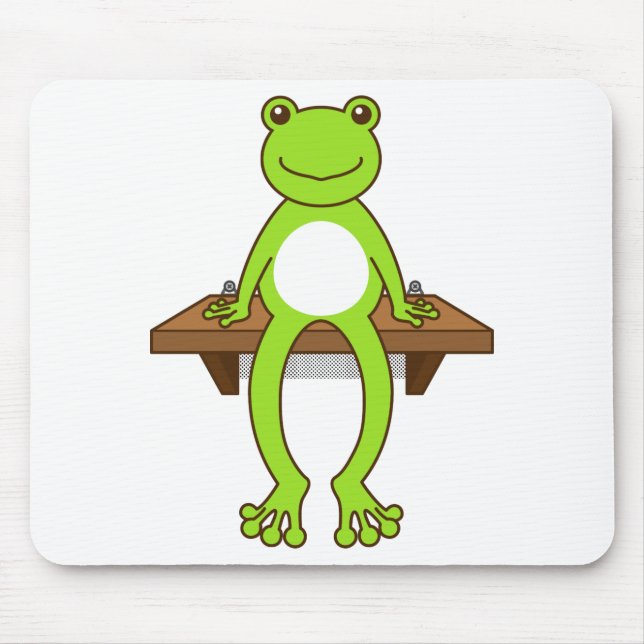 [Stool Frog] Sitting frog Mouse Pad (Front)