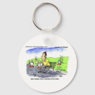 Stool Pigeons Funny Gifts Tees & Collectibles Keychain