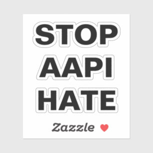 Stop AAPI Hate, black and white 