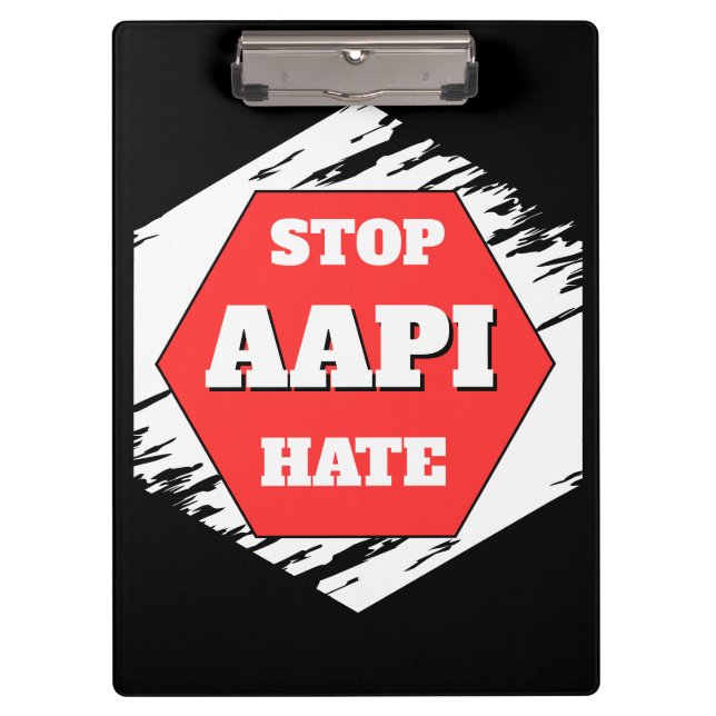 Stop AAPI Hate Rectangular Clipboard (Front)