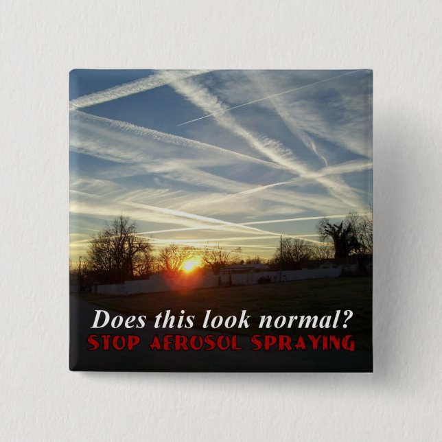 Stop Aerosol Spraying 2 Inch Square Button (Front)