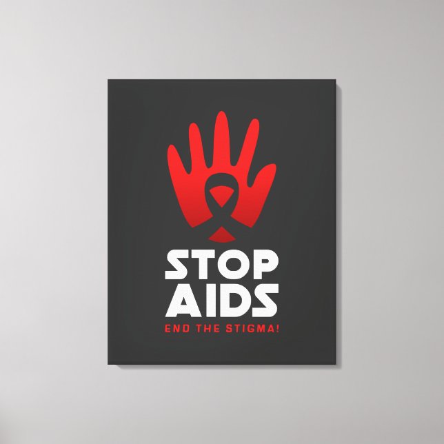 Stop Aids Canvas Print (Front)