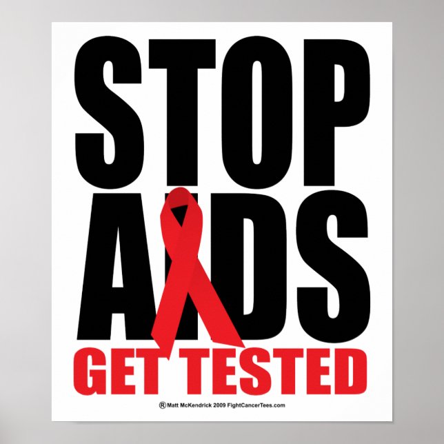 Stop AIDS: Get Tested Poster (Front)