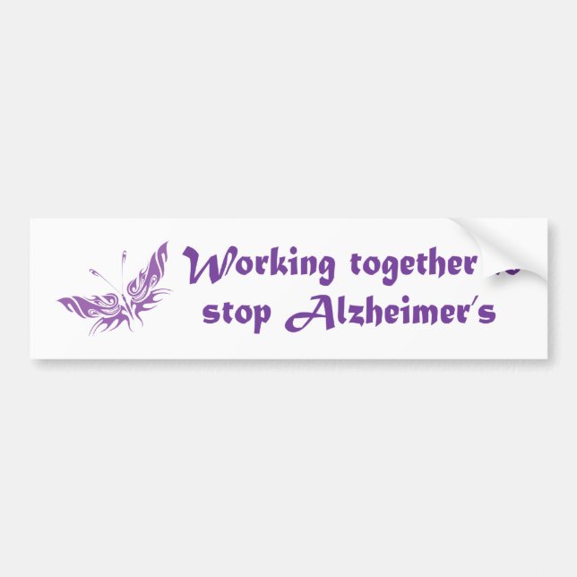 Stop Alzheimer's Disease Bumper Sticker (Front)