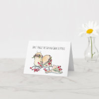 Stop and Chew the Roses pug card