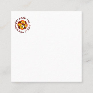 stop and smell the flowers square business card