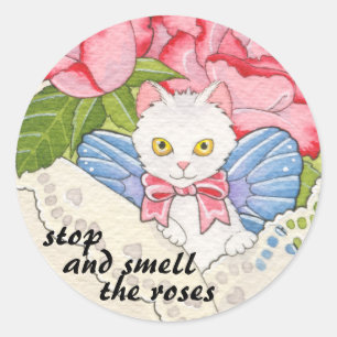 Stop and smell the roses sticker