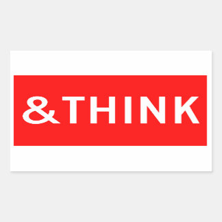 STOP AND THINK STICKER