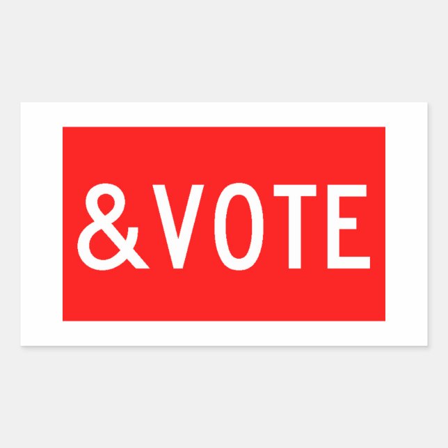 STOP AND VOTE STICKER (Front)