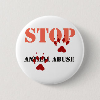 stop animal abuse 2 inch round button