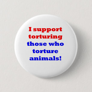 Stop animal abuse 2 inch round button