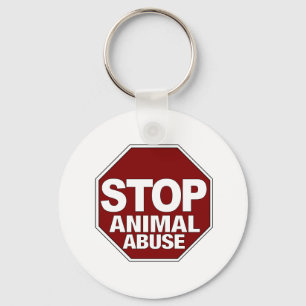 Stop Animal Abuse Keychain