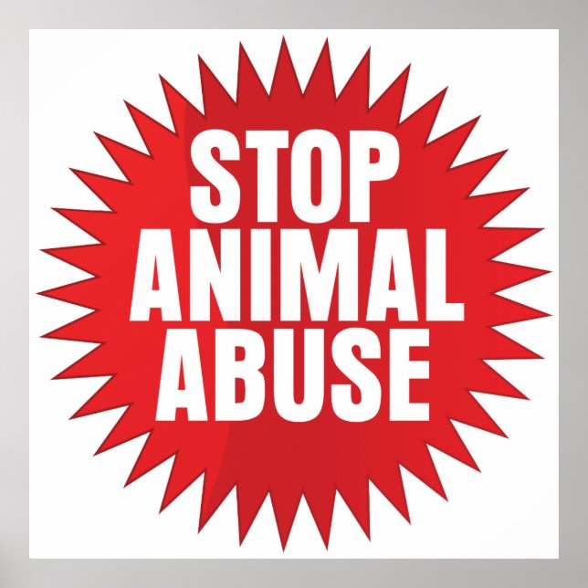 Stop Animal Abuse Poster (Front)
