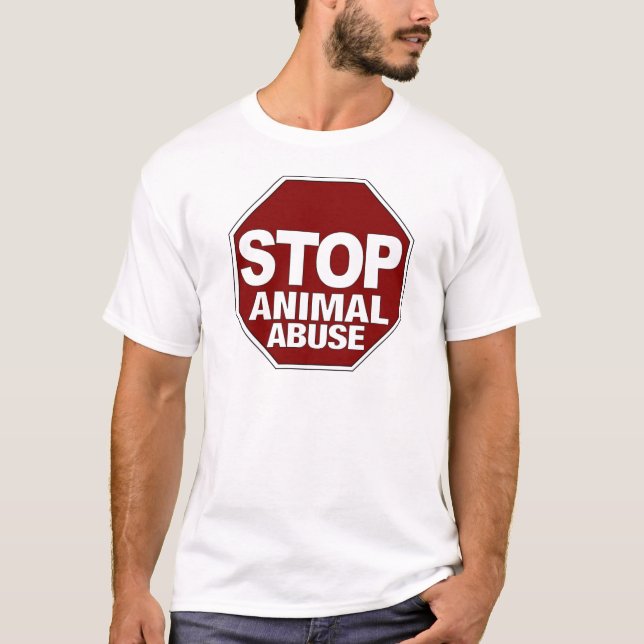 Stop Animal Abuse T-Shirt (Front)