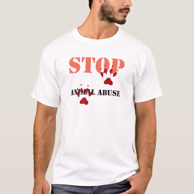 stop animal abuse T-Shirt (Front)