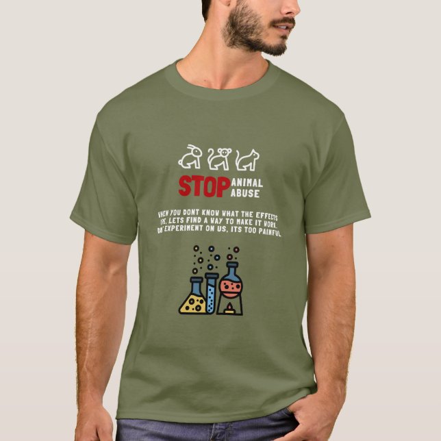 Stop Animal abuse T-Shirt (Front)