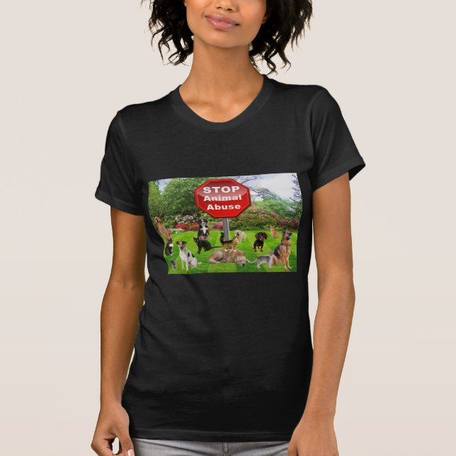 Stop Animal Abuse T-Shirt (Front)