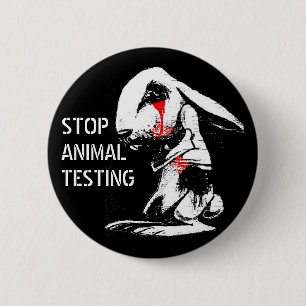 STOP ANIMAL TESTING 2 INCH ROUND BUTTON