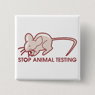 Stop Animal Testing 2 Inch Square Button