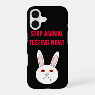 Stop Animal Testing Now iPhone 16 Case