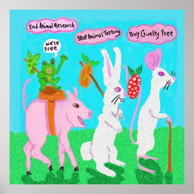 Stop Animal Testing  Poster (Front)