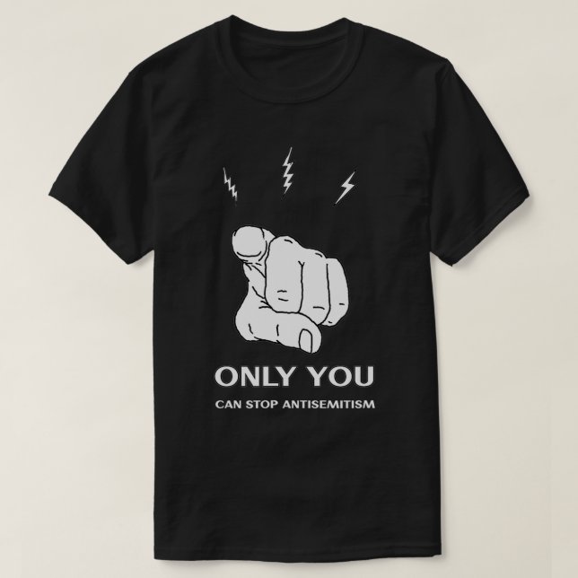 Stop Antisemitism Discrimination Racism Hate Jewis T-Shirt (Design Front)
