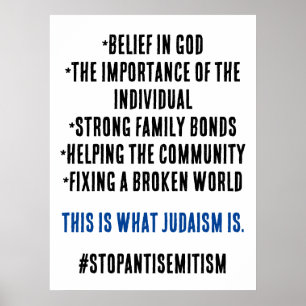 Stop Antisemitism What Judaism Really Is T-Shirt Poster