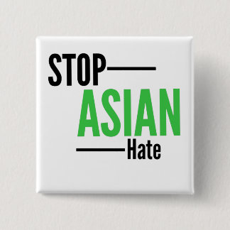 Stop Asian Hate 2 Inch Square Button