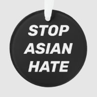 Stop Asian Hate black and white modern typography