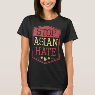 Stop Asian Hate Street Sign Fashion Lotus Aapi Pri T-Shirt