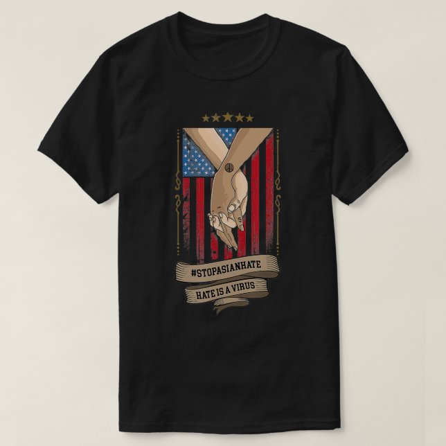 Stop Asian Hate, Support APPI  T-Shirt (Design Front)