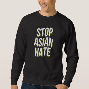Stop Asian Hate Wavy Asian American Pride Love Aap Sweatshirt