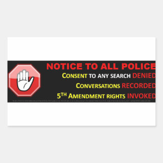 STOP - ASSERT YOUR CONSTITUTIONAL RIGHTS STICKER
