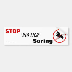 STOP "Big Lick" Soring Bumper Sticker