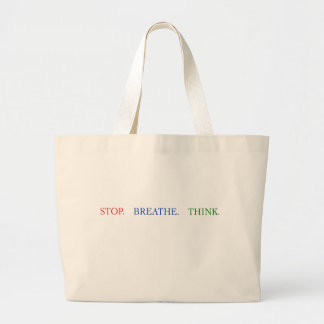 Stop Breathe Think Reusable Tote Bag