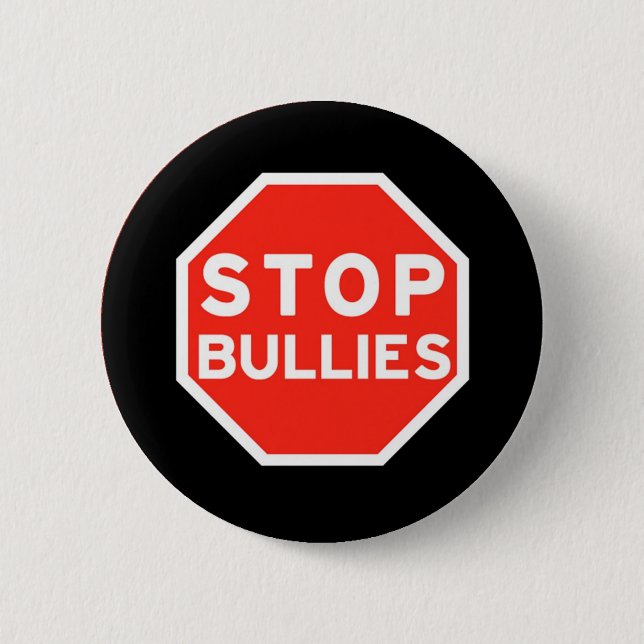 Stop Bullies Anti-Bullying Against bullying Button (Front)