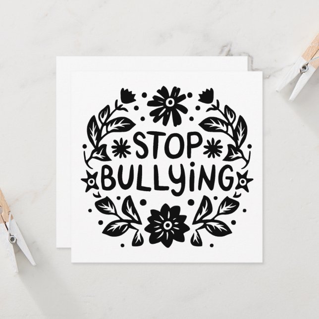 Stop bullying anti bully (Front/Back In Situ)