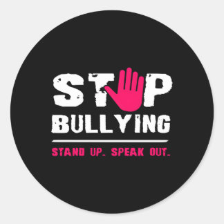 Stop Bullying Anti Bully Classic Round Sticker