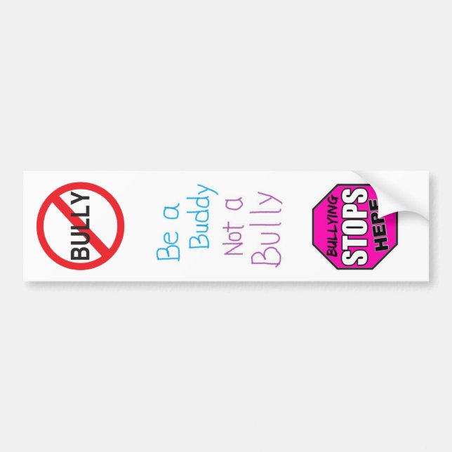 Stop Bullying Assortment Bumper Sticker (Front)
