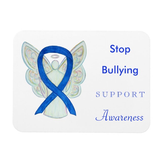Stop Bullying Awareness Ribbon Angel Magnet (Horizontal)